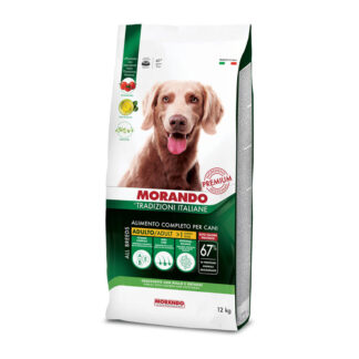 Morando - Crochete cu pui si legume 12 kg - hrana uscata completa pentru caini adulti, cu ingrediente atent selectionate si reteta echilibrata nutritional.
